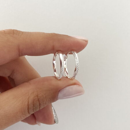 Aros cubic Sidney Plata 925