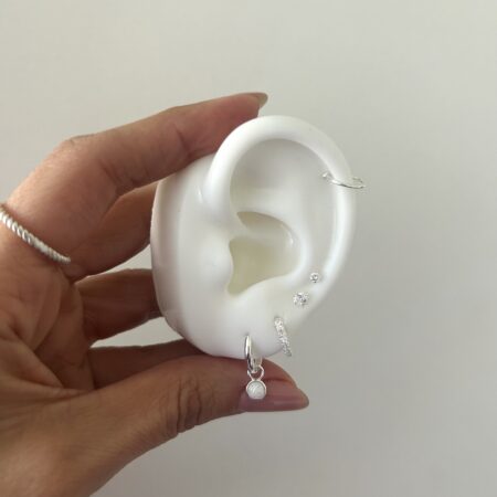 Combo opalo blanco plata 925