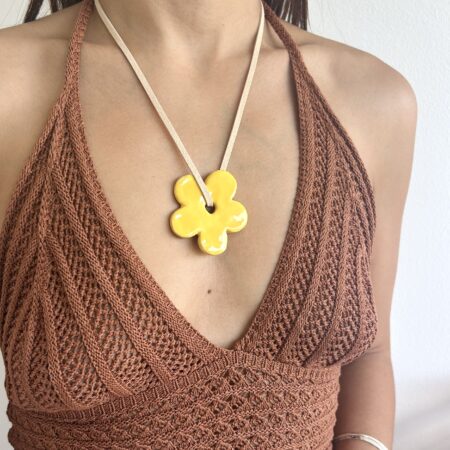 Collar summer collection flor amarilla