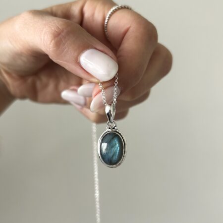 Conjunto piedra labradorita plata 925