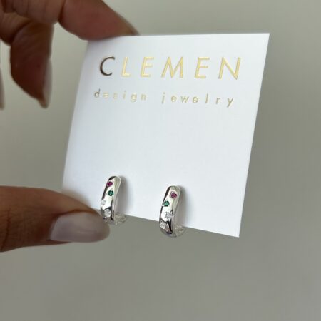 Aros gruesitos bling plata 925