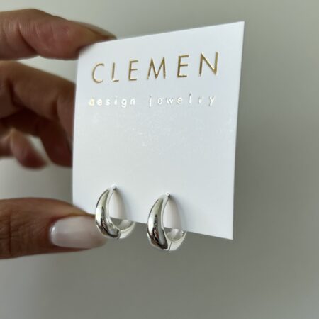 Aros huggies deluxe 15 mm plata 925