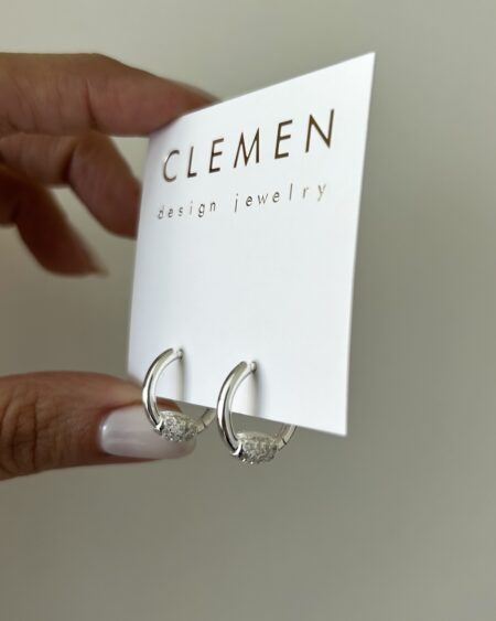 Aros huggies shine plata 925