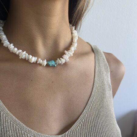 Colgante piedras naturales y baño de oro 18 k