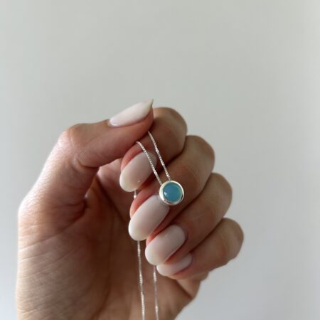 Colgante dije calcedonia plata 925