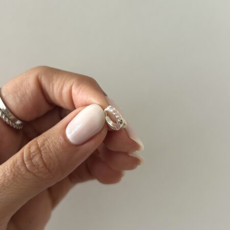 Mini arito cubic pastel plata 925