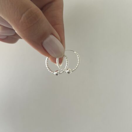 Aros labrados Roma plata 925