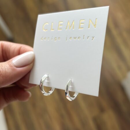 Aros Huggies facetados plata 925