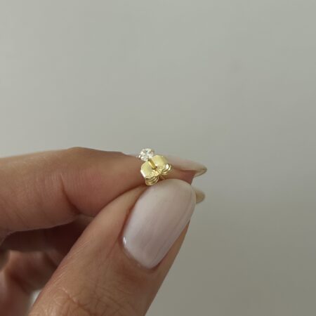 Mini punto de luz plata 925 y baño de oro 18 k