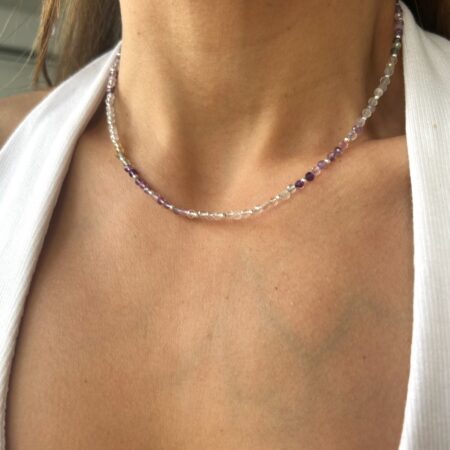 Colgante piedra fluorita plata 925