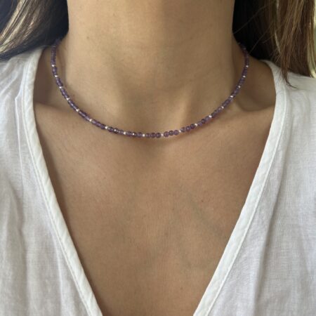 Colgante piedra amatista plata 925