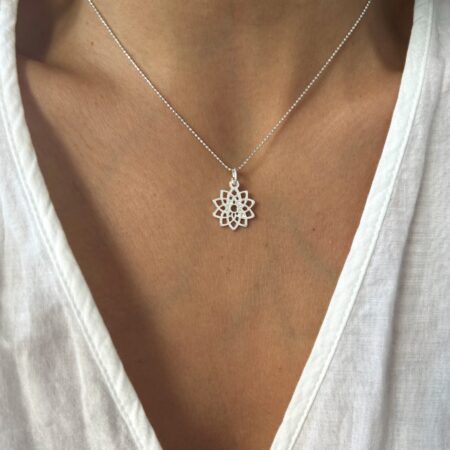 Colgante mandala plata 925