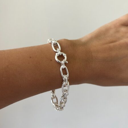 Pulsera eslabones gruesos plata 925