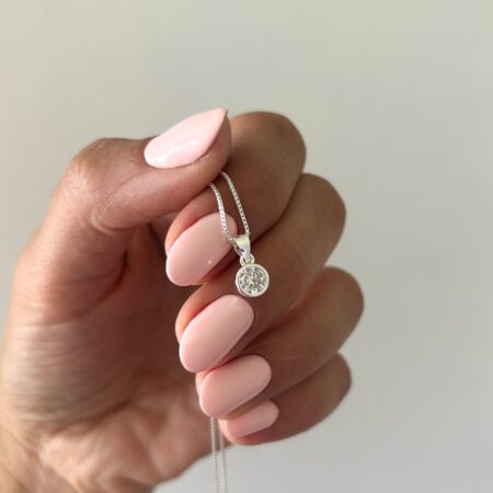 Colgante punto de luz contra argolla plata 925