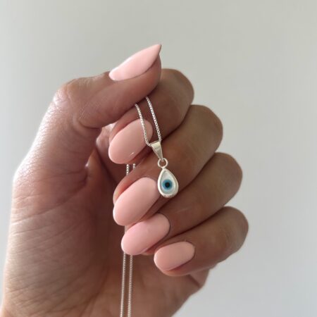 Colgante mini ojo turco nácar plata 925