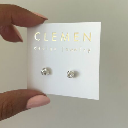 Caravanas nudo plata 925