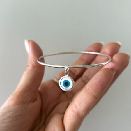 Esclava ojo turco nácar plata 925