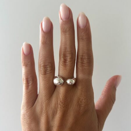 Anillo chunky abierto plata 925