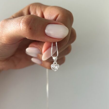 Colgante punto de luz corazón plata 925