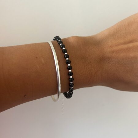 Pulsera ónix natural plata 925