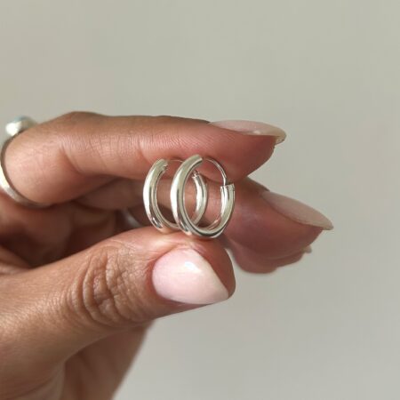 Aros inflados M plata 925