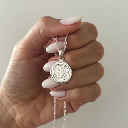 Colgante San Benito L plata 925