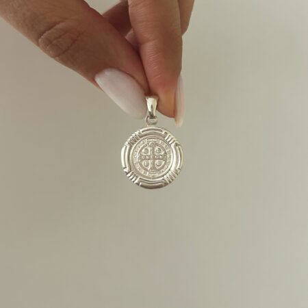 Medallón San Benito plata 925