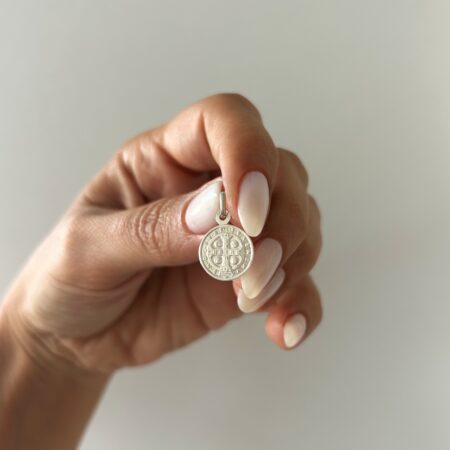 Medalla San Benito M plata 925