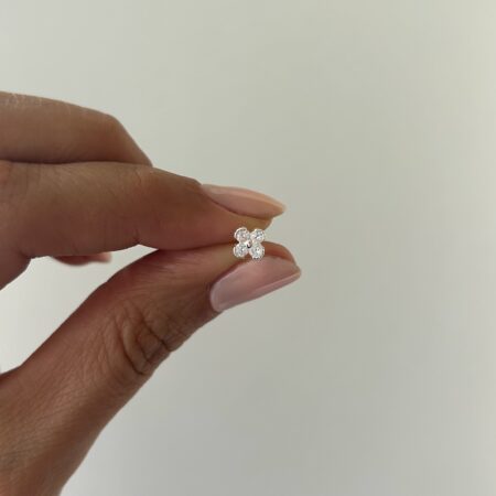 Piercing flor plara 925