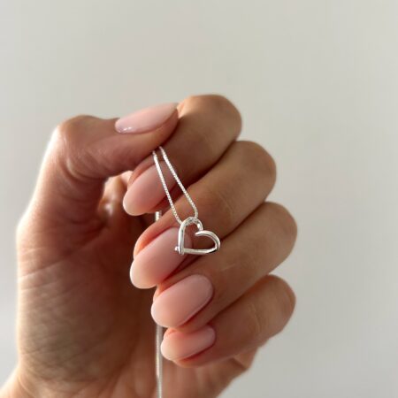 Colgante corazón calado plata 925