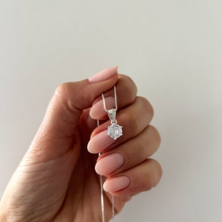 Colgante punto de luz L plata 925