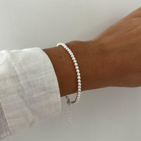 Pulsera bolitas 3 mm Plata 925