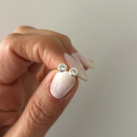 Caravanas punto de luz 2.0 plata 925