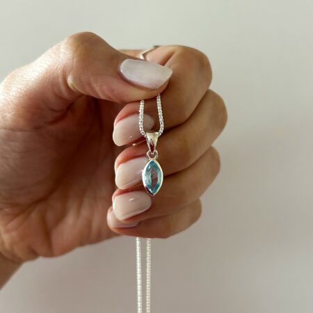 Colgante piedra topacio plata 925