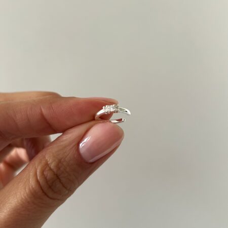 Cuff tres circonias plata 925