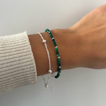 Pulsera piedra crisocola plata 925