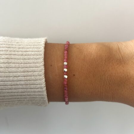 Pulsera piedra rodocrosita plata 925