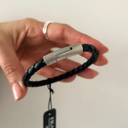 Pulsera Frank cuero negro new